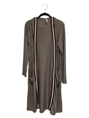 Sun N Moon Fab Drapey Flowey Long Duster with Hood Size M